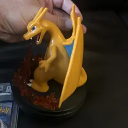 Pokemon Charizard v TCG SWSH050 Sword & Shield Promo Card PSA 10 And Figure - Image 5