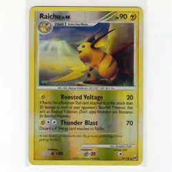 Pokemon TCG Raichu 27/99 DPP Arceus Reverse Holo Rare Card EN-MP 2009 - Image 1