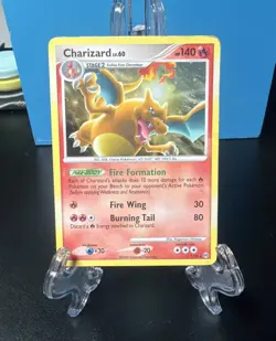 Pokemon TCG Charizard LV.60 Platinum Arceus Holo Rare Card 1/99 - Image 1