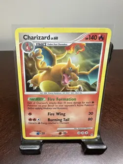 Pokemon TCG Charizard LV.60 Platinum Arceus Holo Rare Card 1/99 NM - Image 1