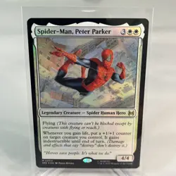 MTG Magic 0004 Spider-Man Peter Parker Foil Mythic Card Eternal Legendary - Image 1