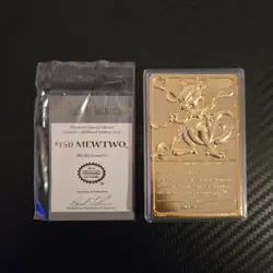 Pokemon 1999 Mewtwo 23K Gold Plated Card Burger King Box Pokeball Near Mint - Image 2