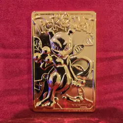 Pokemon 1999 Mewtwo 23K Gold Plated Card Burger King Box Pokeball Near Mint - Image 5