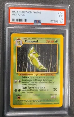POKEMON CARD METAPOD 54 BASE SET #54 VINTAGE GRADED PSA 5 WIZARDS WOTC - Image 2