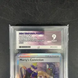 Morty's Conviction Trainer Card Pokemon SIR 221/162 ACE Mint 9 Temporal Forces - Image 2