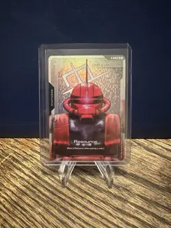 Gundam TCG Card Game Newtype Rising R-005 Resource - Char's Zaku II C+ Foil - Image 1