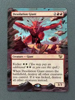 Desolation Giant MTG Tarkir: Dragonstorm Commander Hand Painted Full Altered Art - Image 1