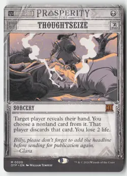 MTG - Thoughtseize M Outlaws of Thunder Junction: Breaking News 20 LP-NM - Image 1