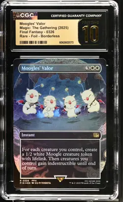 MOOGLES' VALOR Final Fantasy Borderless Foil FFVI CGC Pristine 10 MTG - Image 1