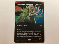 MTG Tarkir Dragonstorm CRATERHOOF BEHEMOTH Borderless NM (BIN) Graded Power - Image 1