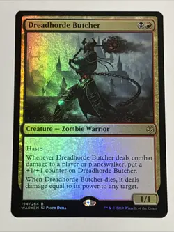 MTG War of the Spark Dreadhorde Butcher Foil 194/264 NM Rare - Image 1