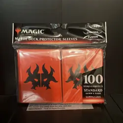 Ultra Pro Magic Matte Deck Protector Sleeves Red 100 Pack - Image 1