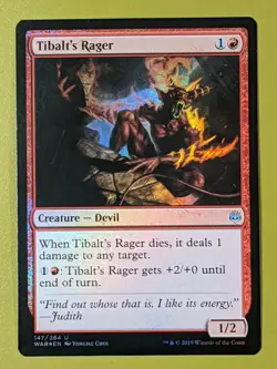 FOIL Tibalt's Rager x1 War of the Spark 1x MTG Magic the Gathering - Image 1