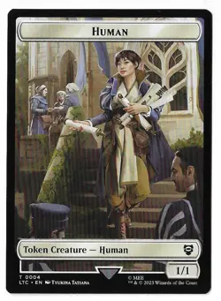 MTG Treasure / Human Lord of the Rings (LTR) Double Sided Token #0012 Unplayed - Image 2
