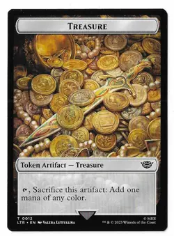 MTG Treasure / Human Lord of the Rings (LTR) Double Sided Token #0012 Unplayed - Image 3