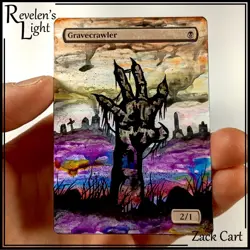 Gravecrawler Alter - Hand Painted MTG Altered Art - Halloween Zombie - Image 1