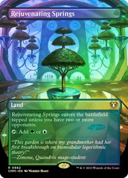 Rejuvenating Springs FOIL BORDERLESS - 0662 - Rare - Commander Masters CMM MTG - Image 1