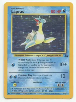 1999 Pokemon Classic - Fossil Lapras Basic/Rare Holo #10 - Image 1