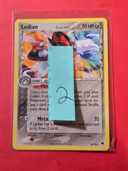 2006 Pokemon EX Dragon Frontiers #18 Ledian DS, R, NF/H, cd2 - Image 3