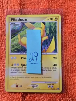2008 Pokemon Diamond and Pearl Stormfront #70 Pikachu, C, NF/H, cd29 - Image 3