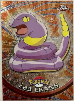 EKANS #23, Series 1 - 2000, Topps TV Animation Edition Chrome Pokemon Card - Image 1