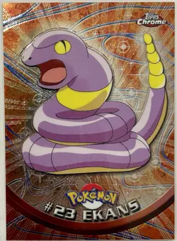 EKANS #23, Series 1 - 2000, Topps TV Animation Edition Chrome Pokemon Card - Image 2