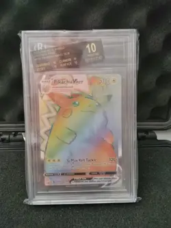 BECKETT BGS 10 "BLACK LABEL" POKEMON PIKACHU VIVID VOLTAGE VMAX RAINBOW 188/185 - Image 2