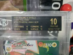 BECKETT BGS 10 "BLACK LABEL" POKEMON PIKACHU VIVID VOLTAGE VMAX RAINBOW 188/185 - Image 3