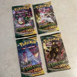 Evolving Skies Booster Pack Art Set of 4 Factory Sealed Pokemon TCG - Image 2