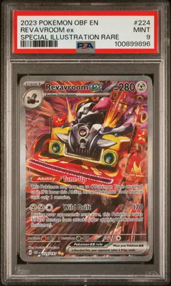 2023 POKEMON OBF EN-OBSIDIAN FLAMES SPECIAL ILLUSTRATION RARE REVAVROOM EX PSA 9 - Image 1