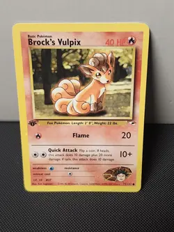 Pokemon TCG - Brock's Vulpix #73/132 - Gym Heroes - 1st Edition - LP/NM - Image 1