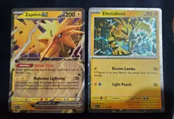 Pokemon TCG 151 Electabuzz Cosmos Holo & Zapdos EX Black Star Promo Set NM - Image 1