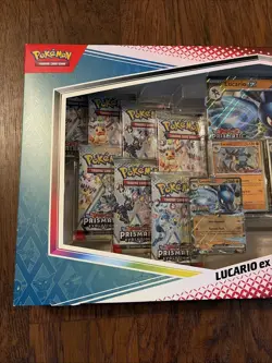 Pokemon TCG Prismatic Evolutions Lucario Ex + Tyranitar Ex Premium Collection - Image 2
