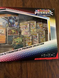 Pokemon TCG Prismatic Evolutions Lucario Ex + Tyranitar Ex Premium Collection - Image 3