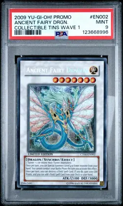 2009 YU-GI-OH! PROMO COLLECTIBLE TINS WAVE 1 #EN002 ANCIENT FAIRY DRAGON PSA 9 - Image 1