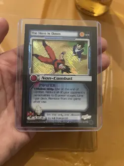 The Hero Is Down 124 Foil DBZ CCG Score Ultra Rare Card Limited Dragon Ball Z - Image 2