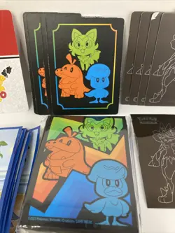Large Lot of Pokemon TCG 239 Card Sleeves and 28 Dividers - Image 3