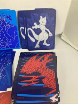 Large Lot of Pokemon TCG 239 Card Sleeves and 28 Dividers - Image 5