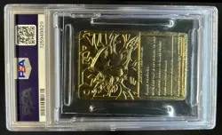 1999 Burger King Pokemon Charizard Gold Card PSA 7 NM - Image 2
