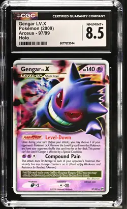 CGC 8.5 Gengar LV.X 97/99 Holo Arceus Pokemon Card - Image 1