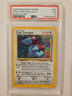 Cool Porygon Black Star Promo #15 PSA 5 EX - WOTC Vintage Holo Pokemon Card - Image 1