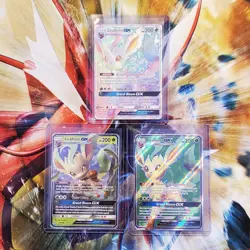 Leafeon GX - Secret Rare + Full Art + Regular - Pokemon Cards - Lot #368 - Image 1