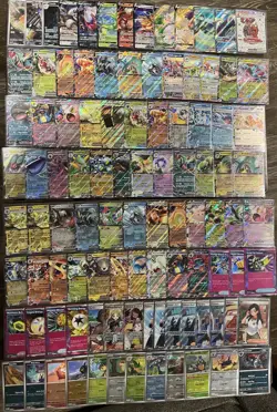 Pokemon Cards 100-Card Lot (3 IR, EX, V, Trainers, Poke Ball) SLEEVES INCLUDED - Image 2