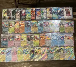 Pokemon Cards 100-Card Lot (3 IR, EX, V, Trainers, Poke Ball) SLEEVES INCLUDED - Image 4