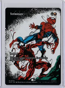 TERMINATE MTG Spider-man (Borderless) Mythic Instant Card - Image 1