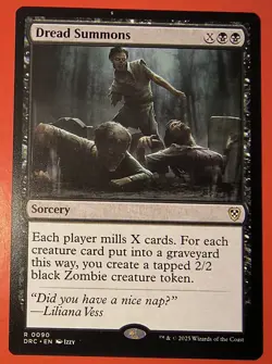 MTG, AETHERDRIFT: DREAD SUMMONS- RARE #0090 DRC, REGULAR FINISH, NM - Image 1