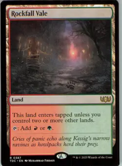 Rockfall Vale R Commander: Tarkir: Dragonstorm 387 Near Mint - Image 1