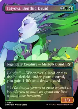 Tatyova, Benthic Druid FOIL BORDERLESS - 0687 Uncommon Commander Masters CMM MTG - Image 1