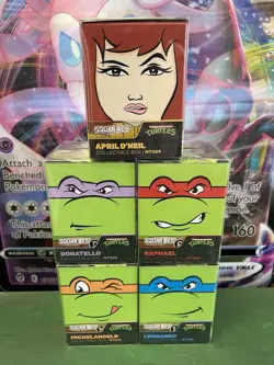 NEW DONATELLO APRIL RAPHAEL MICHELANGELO LEONARDO SQUAROES 100+ DECK BOX TMNT - Image 1