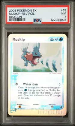 2003 Pokemon Vintage 🐉Ex Dragon Mudkip 💧Reverse Foil ✨ #65 PSA 7 (NEW CERT) 💧 - Image 1
